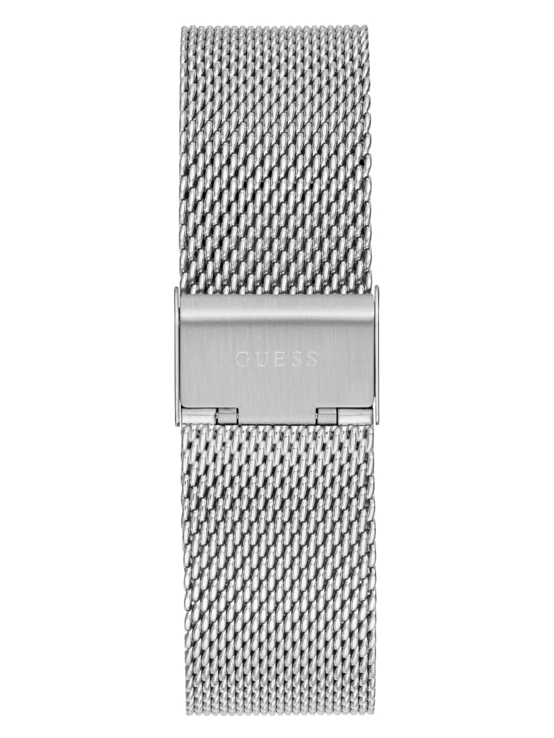 Guess Silver-Tone Horloge Heren Zilver | 3680-KFWZM