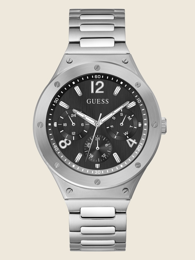 Guess Silver-Tone Multifunctioneel Horloge Heren Zilver | 6754-NAEHI