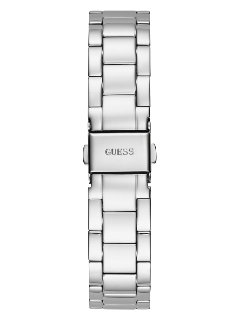 Guess Silver-Tone and Blue Analog Horloge Dames Gekleurd | 9082-JQNZM