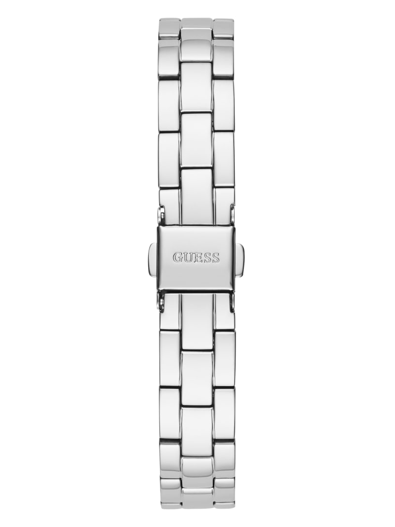 Guess Silver-Tone and Diamond Analog Horloge Dames Zilver | 4093-IBTLE