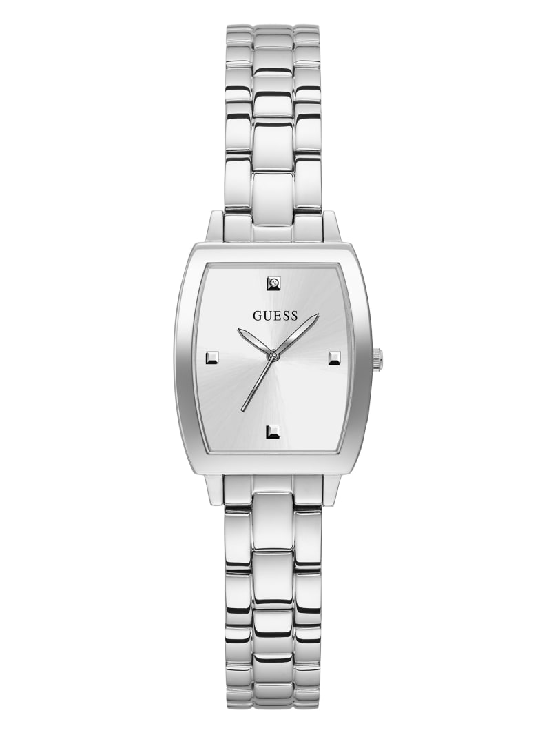 Guess Silver-Tone and Diamond Analog Horloge Dames Zilver | 4093-IBTLE