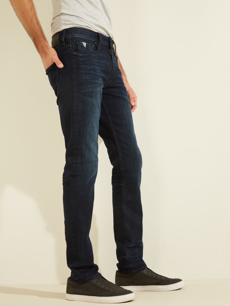 Guess Slim Tapered Broek Heren Donkerblauw | 6150-DLMCK