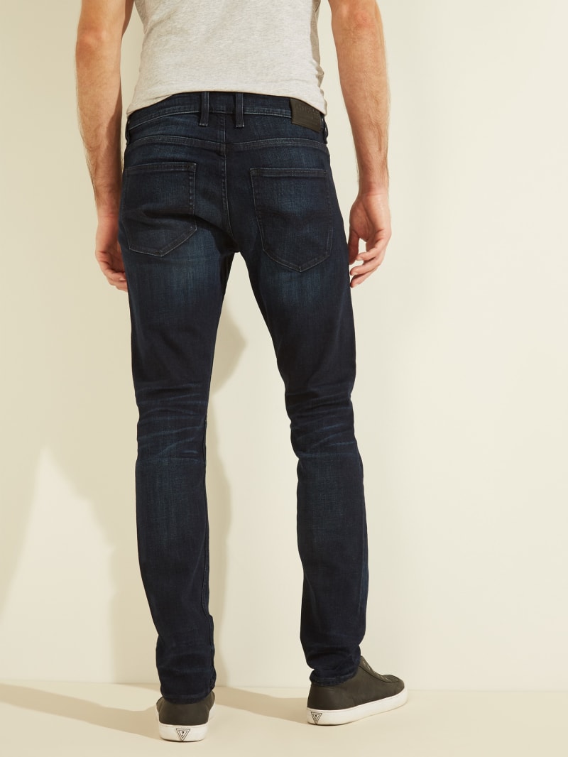 Guess Slim Tapered Broek Heren Donkerblauw | 6150-DLMCK