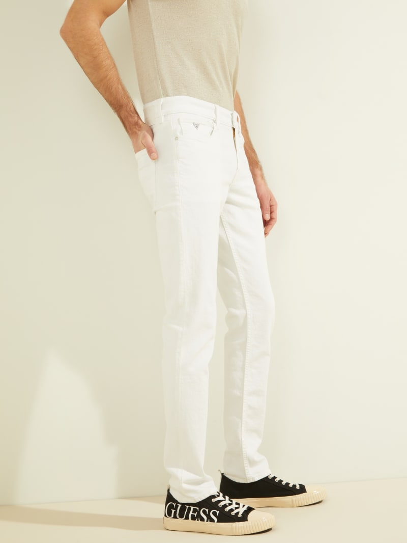 Guess Slim Tapered Broek Heren Wit | 5973-LHZTP