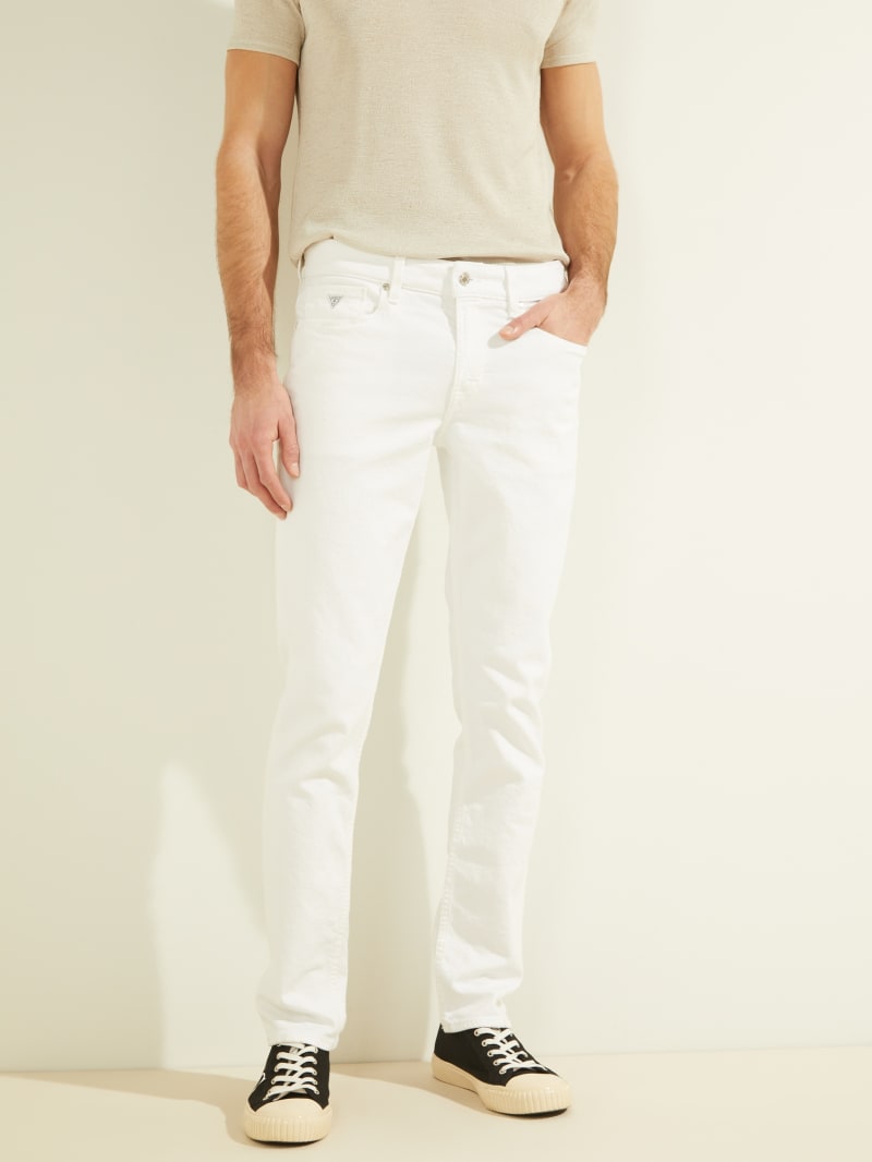 Guess Slim Tapered Broek Heren Wit | 5973-LHZTP