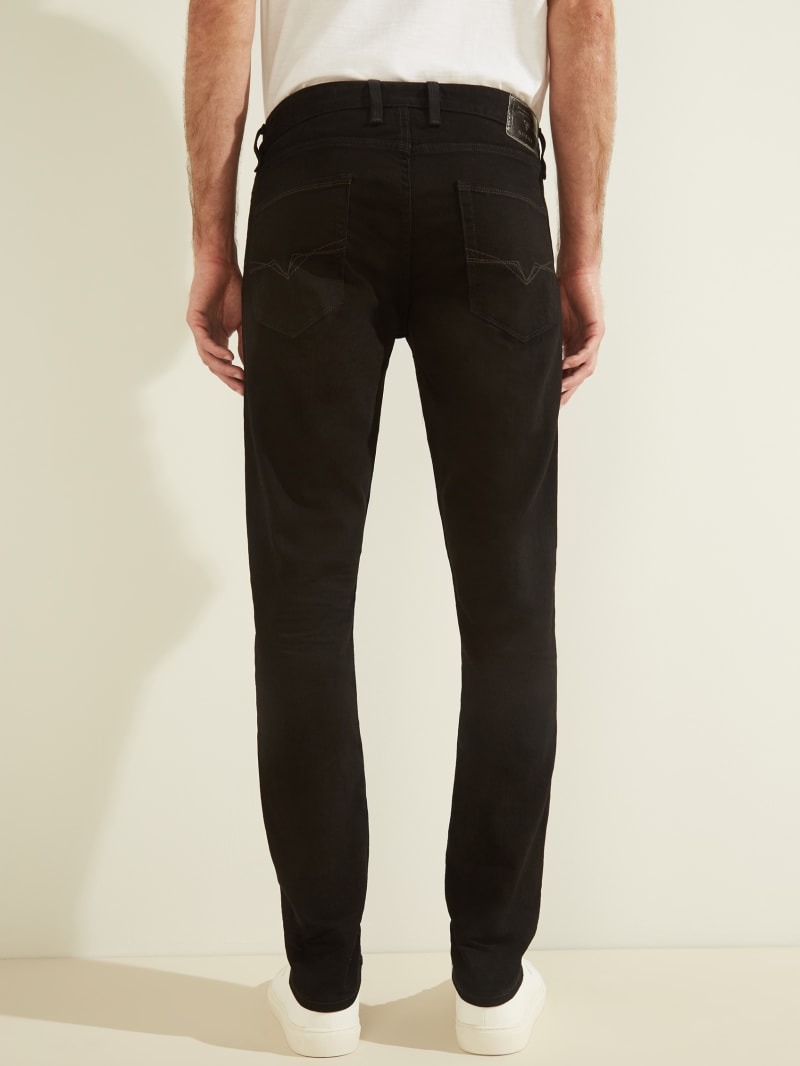 Guess Slim Tapered Broek Heren Zwart | 5164-OPKDT