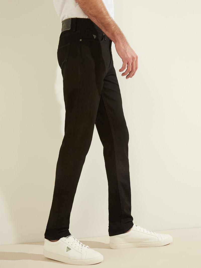 Guess Slim Tapered Broek Heren Zwart | 5164-OPKDT