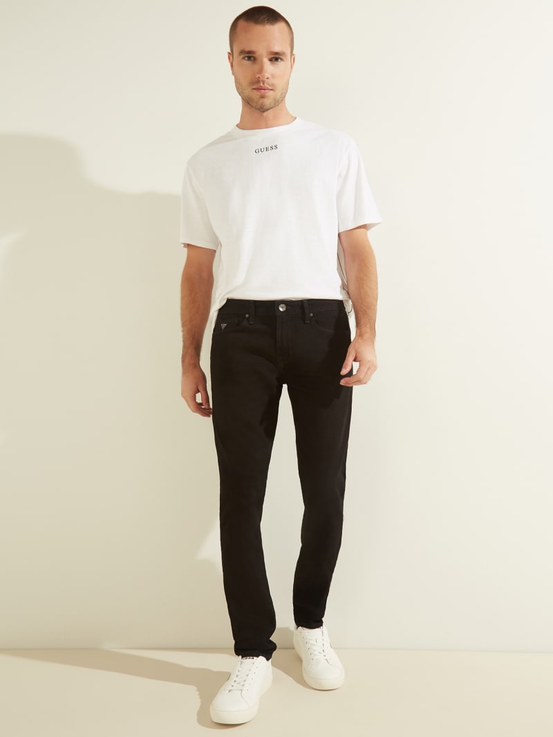 Guess Slim Tapered Broek Heren Zwart | 5164-OPKDT