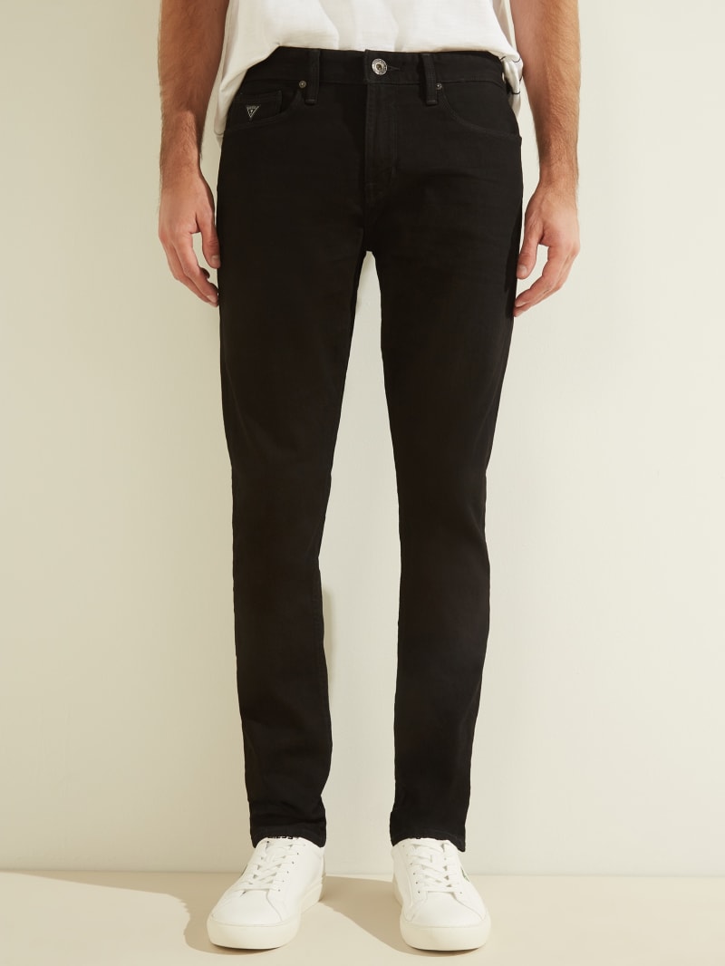 Guess Slim Tapered Broek Heren Zwart | 5164-OPKDT