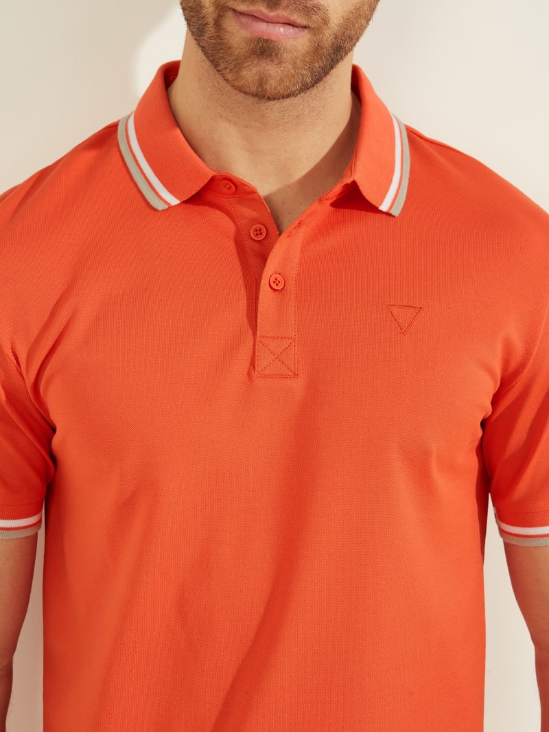 Guess Sports Pique Overhemd Heren Oranje | 9306-AMOJL