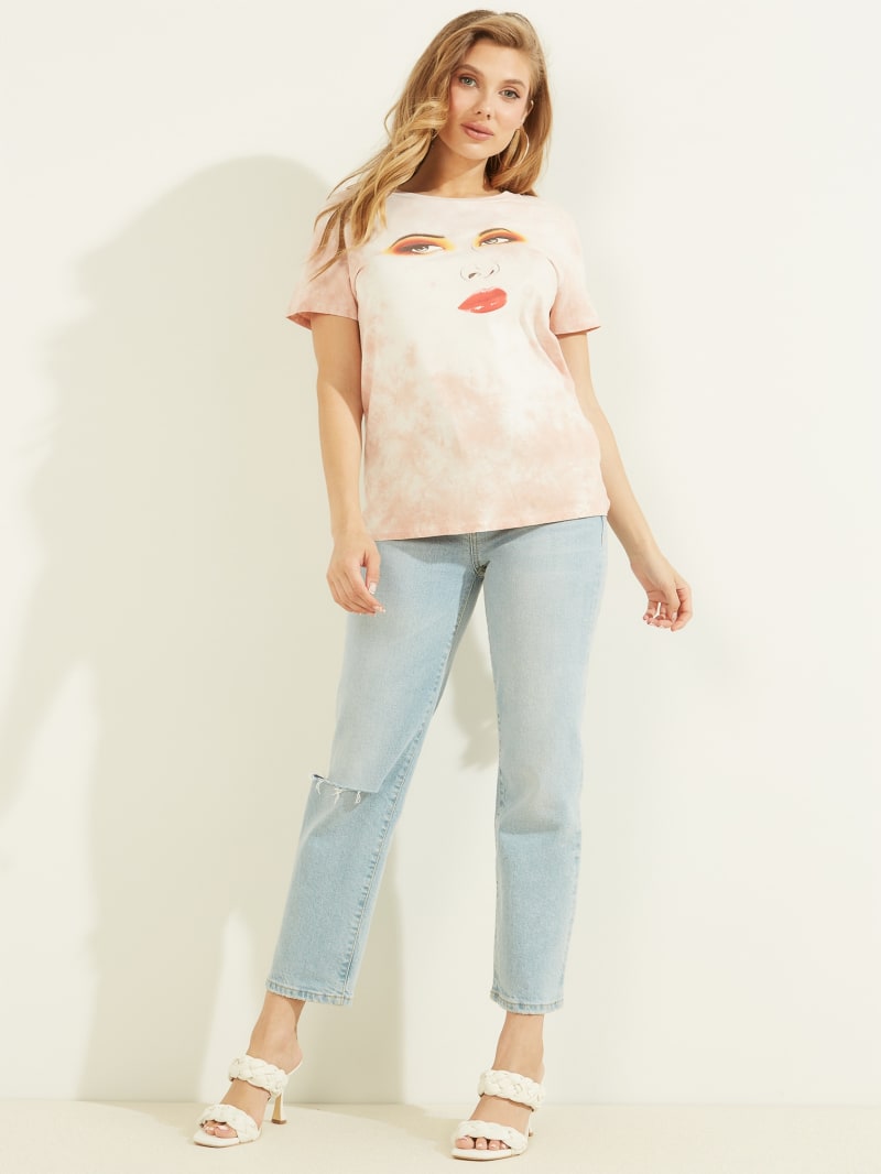 Guess Stargazing Easy Tee Topjes Dames Roze | 2413-HQJPK