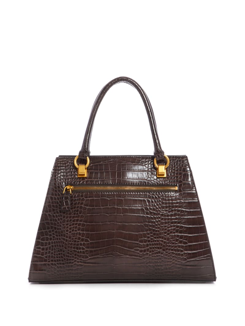 Guess Stephi Croc Girlfriend Boekentassen Dames Chocola | 2817-CHFGP