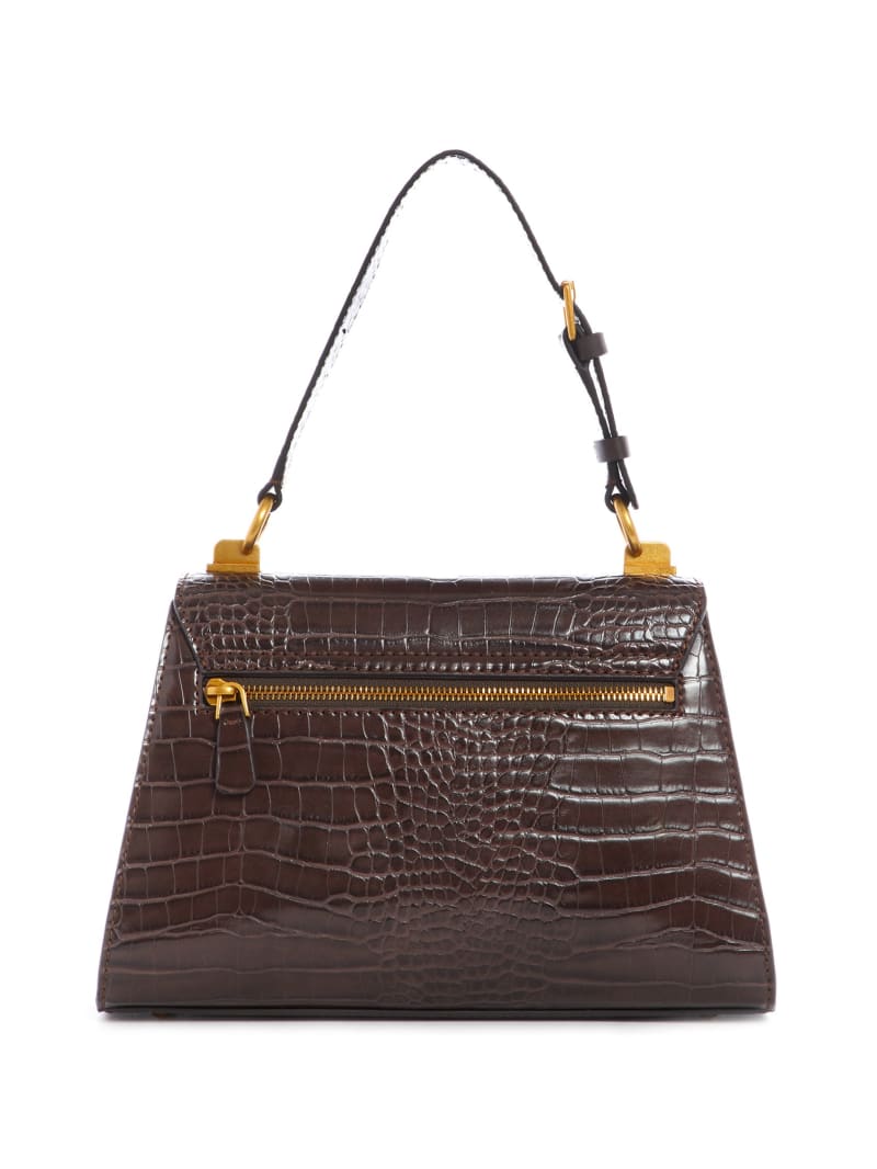 Guess Stephi-Handle Flap Boekentassen Dames Chocola | 4625-ULJWG