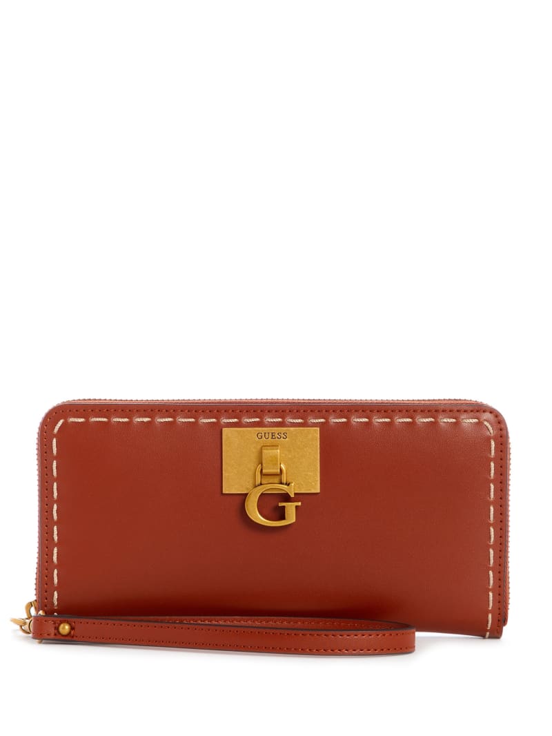 Guess Stephi Large Zip-Around Portefeuille Dames Oranje | 2483-WECPD