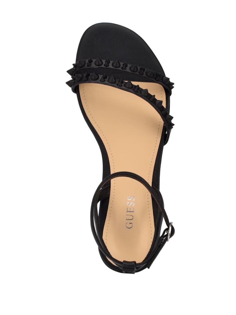 Guess Teagin Studded Sandalen Dames Zwart | 8142-PANGT