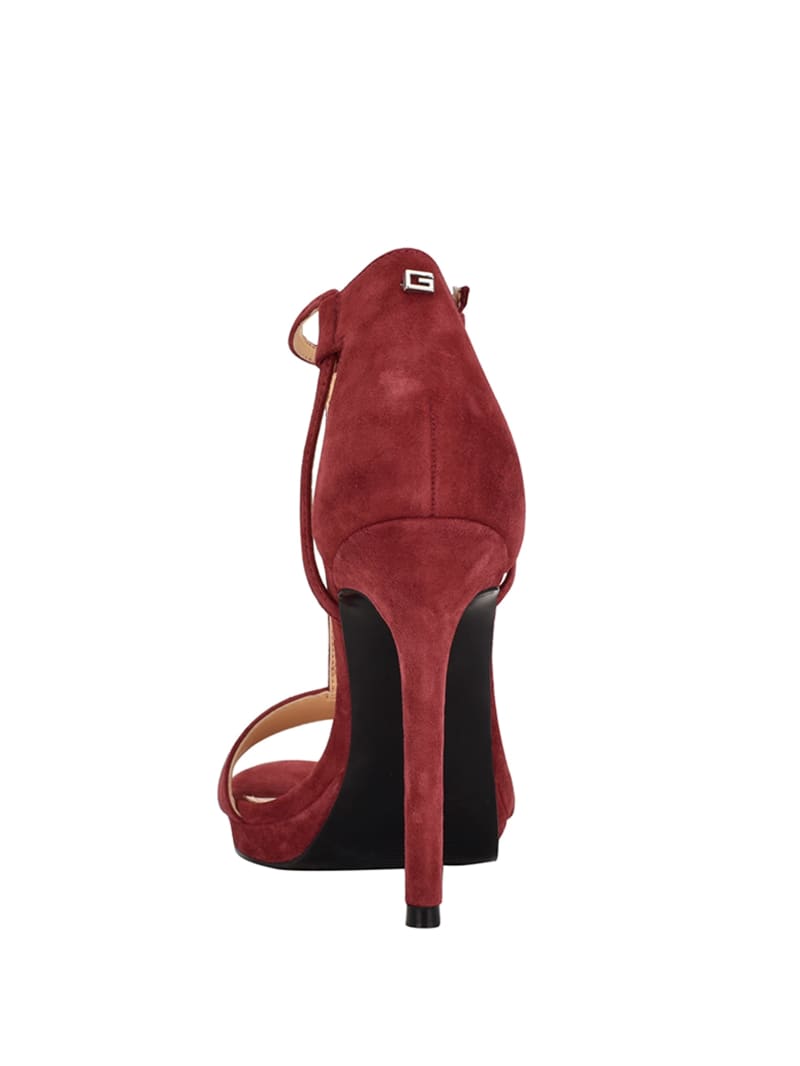 Guess Tecru T-Riemen Stilettos Hakken Dames Rood | 2875-QMANK