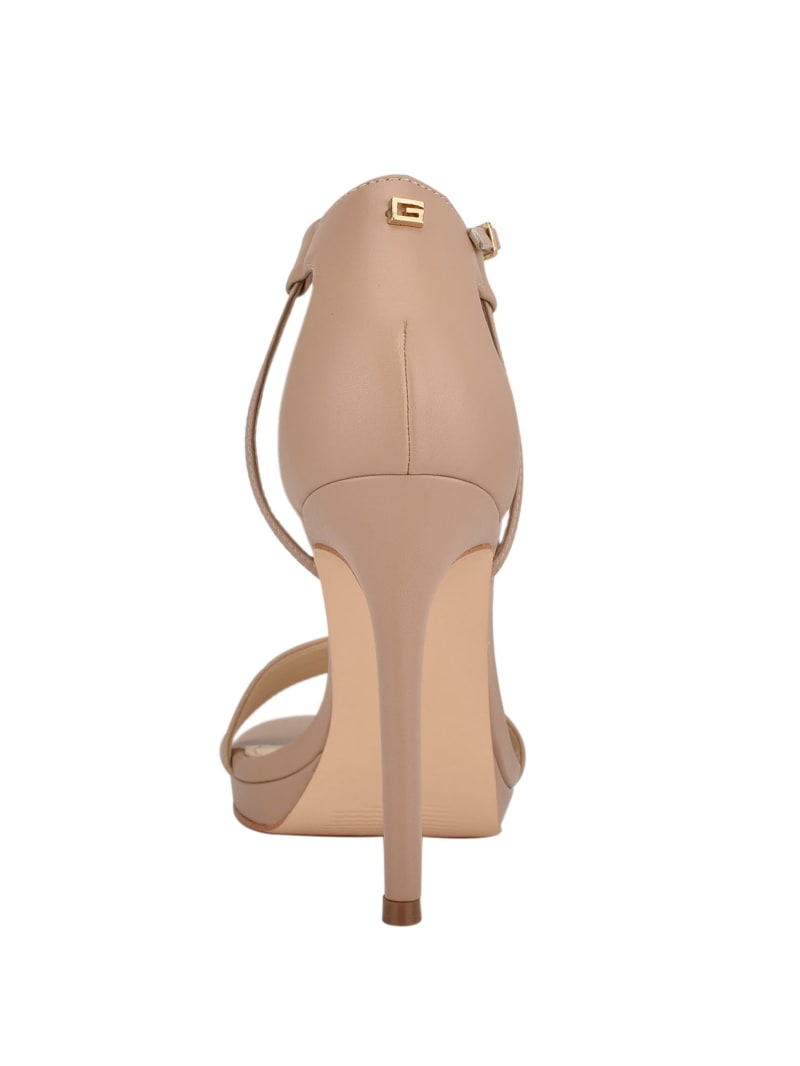 Guess Tecru T-Riemen Stilettos Hakken Dames Beige | 7689-TBDER