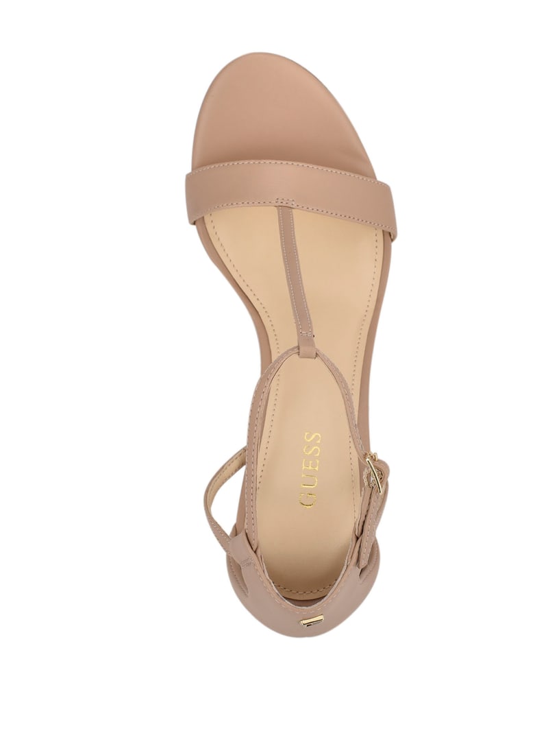 Guess Tecru T-Riemen Stilettos Hakken Dames Beige | 7689-TBDER