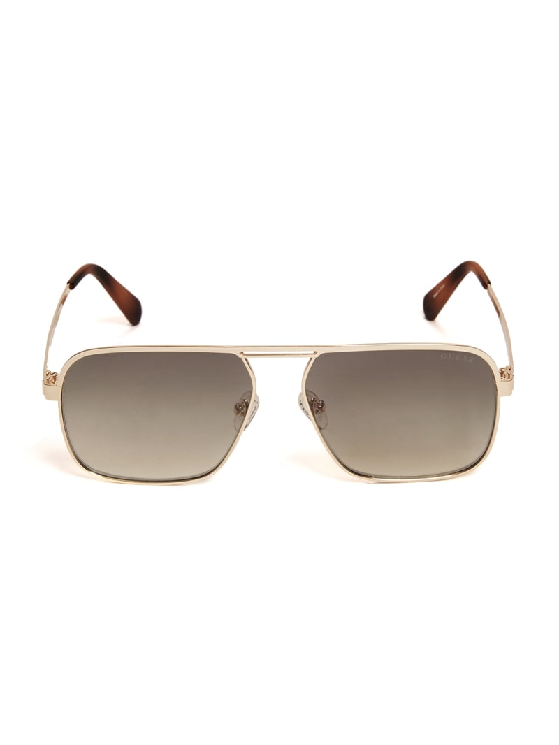 Guess Top Bar Aviator Zonnebril Heren Goud | 1805-WVUGF