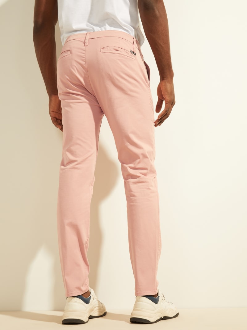 Guess Toro Twill Chinos Broek Heren Roze | 5346-BFUXH