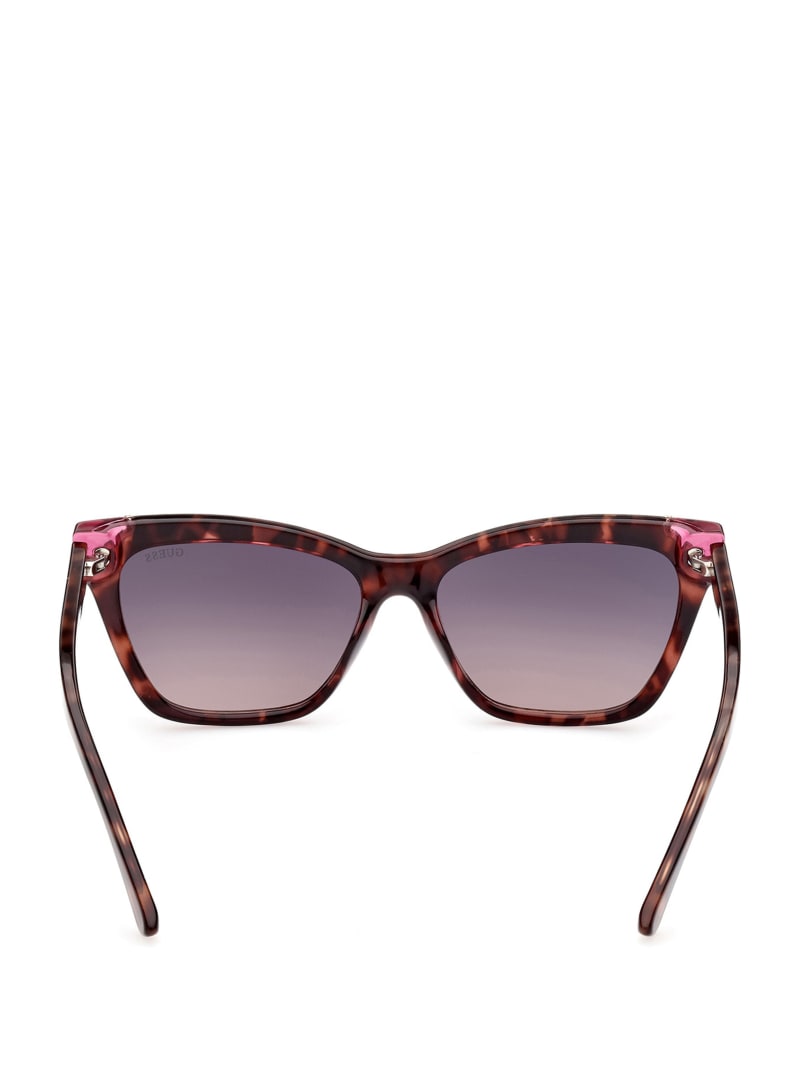 Guess Tortoise Plastic Square Zonnebril Dames Roze | 7968-CYOVU