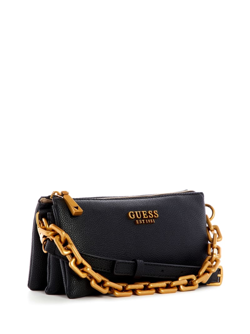 Guess Turin Triple Compartment Crossbodytassen Dames Zwart | 3089-QMFXU