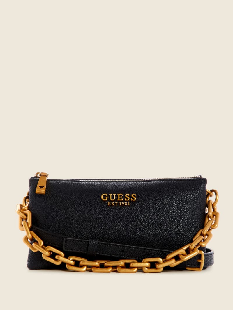 Guess Turin Triple Compartment Crossbodytassen Dames Zwart | 3089-QMFXU