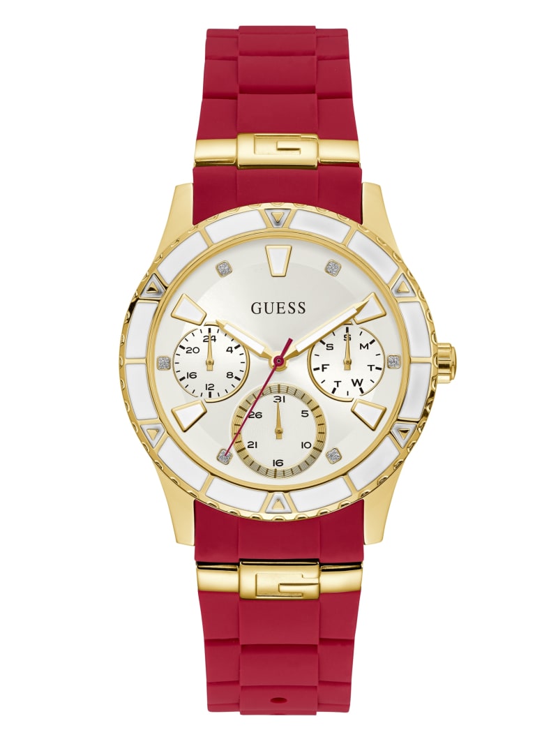 Guess Two-Tone and Red Multifunctioneel Horloge Dames Rood | 1437-UKJLB