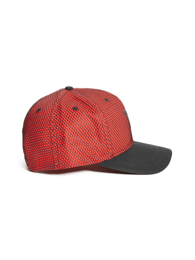 Guess Tyler Mesh Triangle Baseball Hoeden Heren Rood | 2173-PASEC