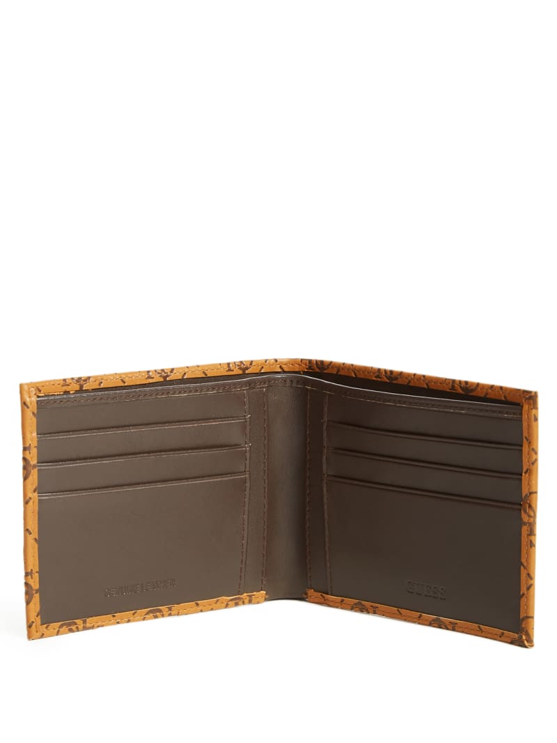 Guess Vezzola Embossed Billfold Portefeuille Dames Bruin | 3164-OXLTB