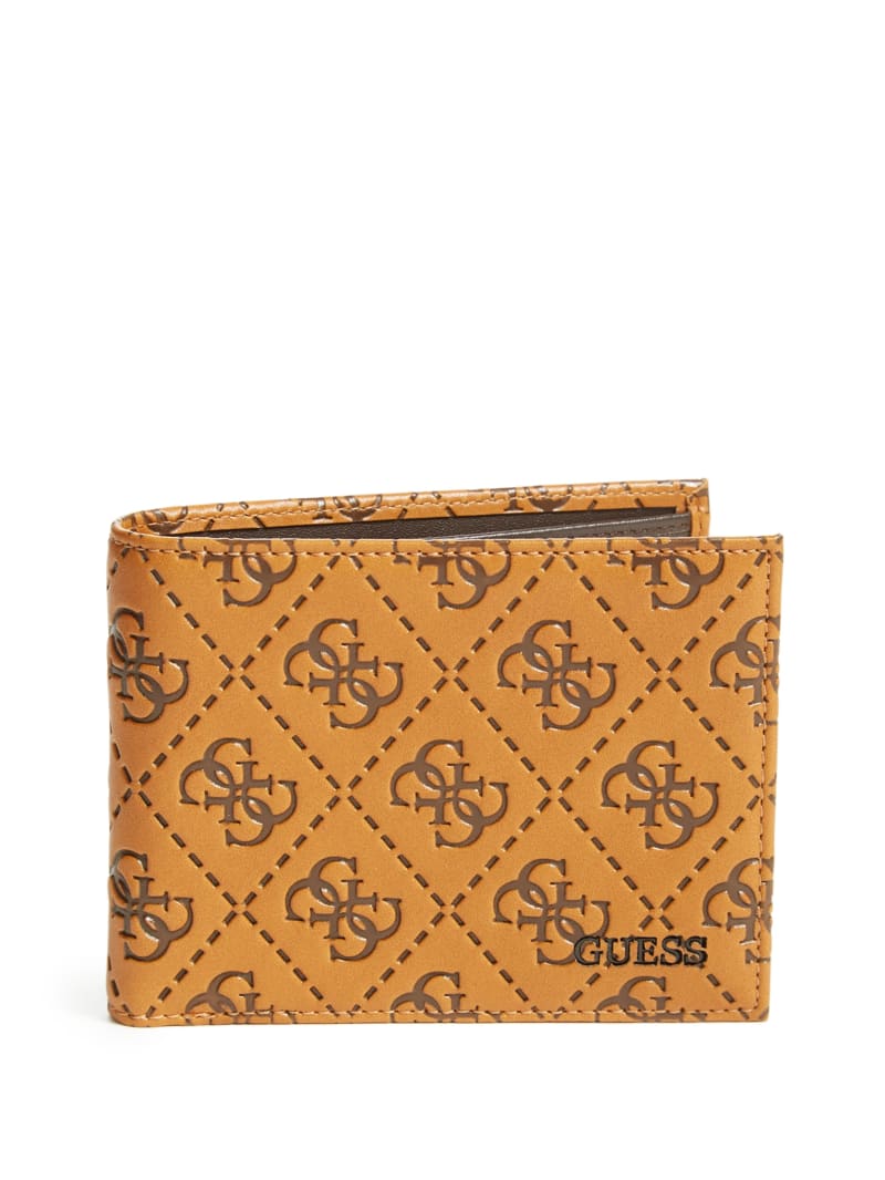 Guess Vezzola Embossed Billfold Portefeuille Dames Bruin | 3164-OXLTB