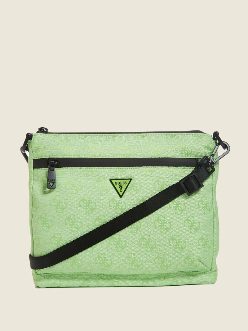 Guess Vezzola Nylon Tassen Heren Groen | 9572-YTVCP