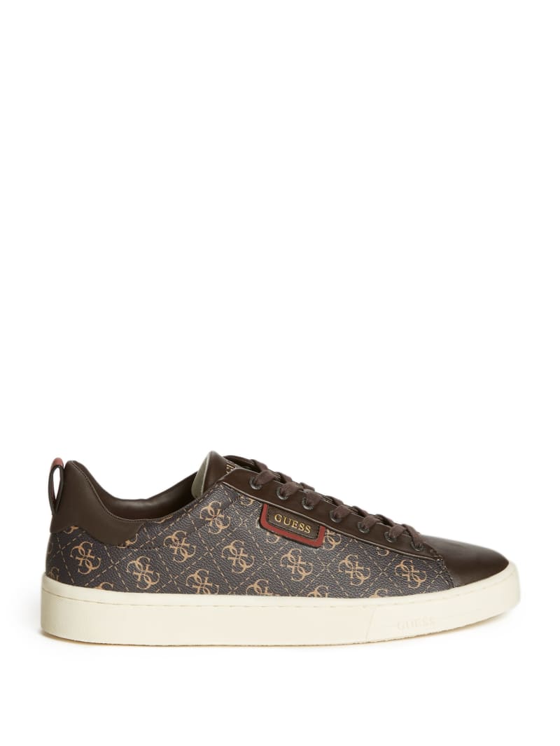 Guess Vice Logo Low-Top Sneakers Heren Donkerbruin | 7269-NGKHT