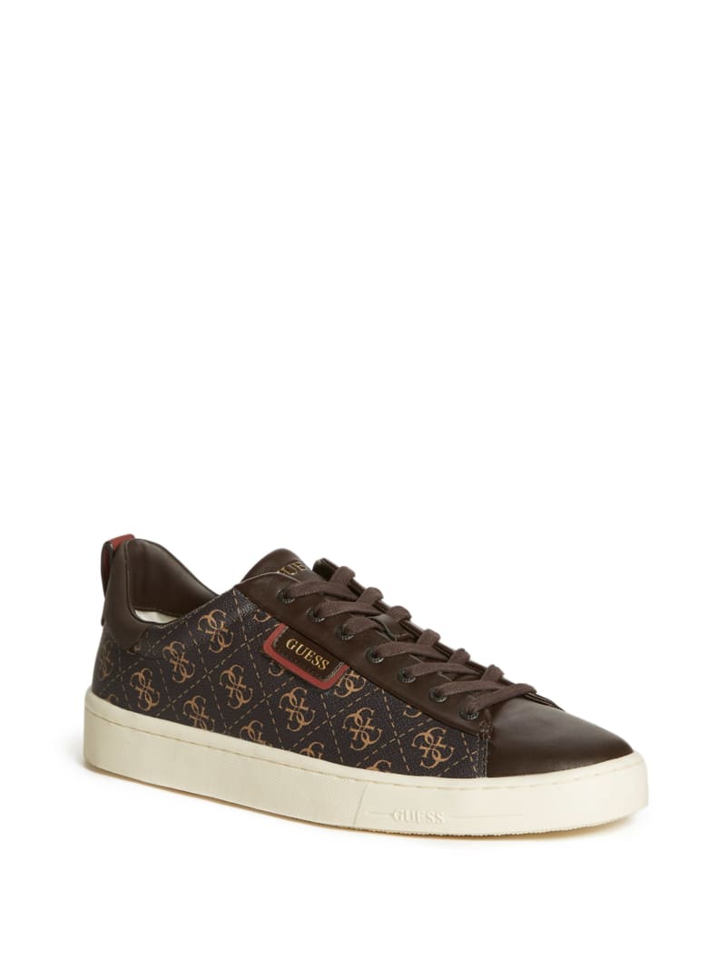 Guess Vice Logo Low-Top Sneakers Heren Donkerbruin | 7269-NGKHT