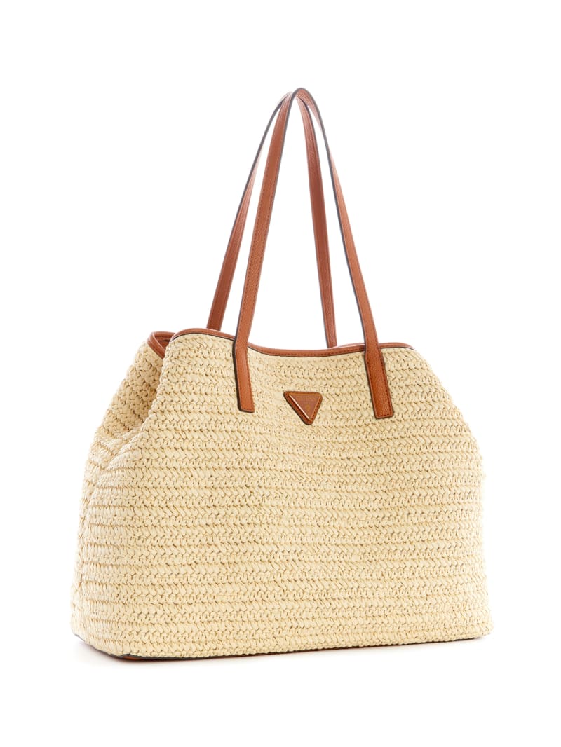 Guess Vicky Straw Tote Tassen Dames Beige | 9436-TAFIN