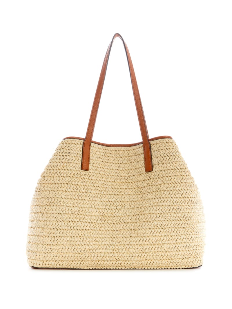 Guess Vicky Straw Tote Tassen Dames Beige | 9436-TAFIN