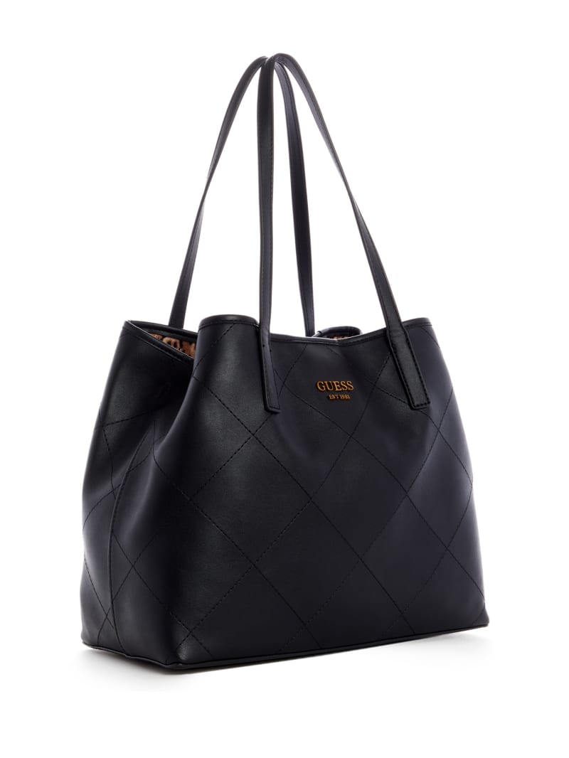 Guess Vikki Quilted Tote Tassen Dames Zwart | 2367-BZEXS