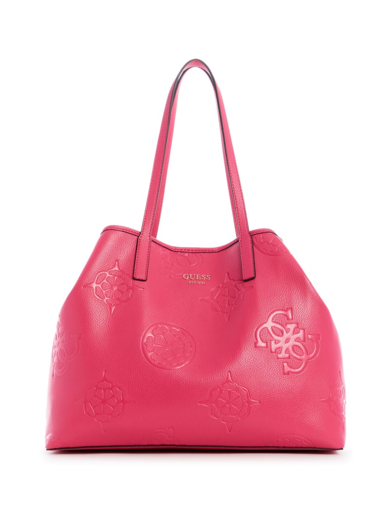 Guess Vikky Logo Large Tote Tassen Dames Roze | 7842-ZXFMJ