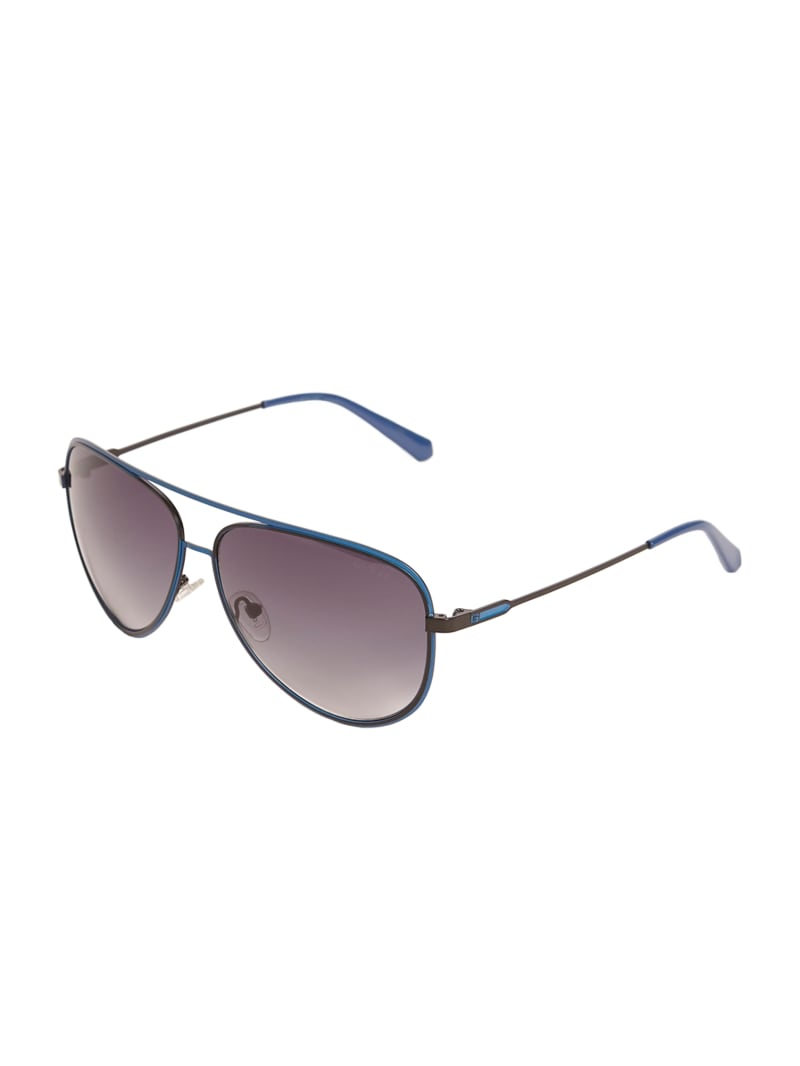 Guess Wesley Metal Aviator Zonnebril Heren Grijs | 4027-QCWAE