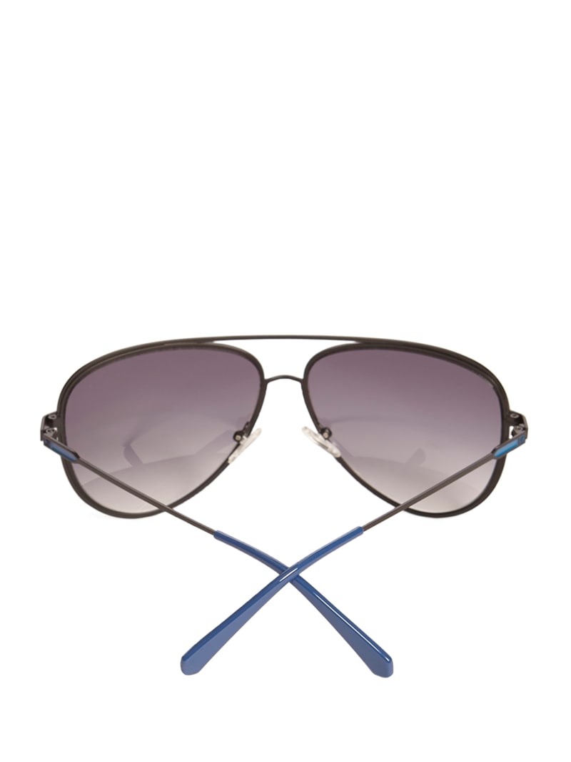 Guess Wesley Metal Aviator Zonnebril Heren Grijs | 4027-QCWAE