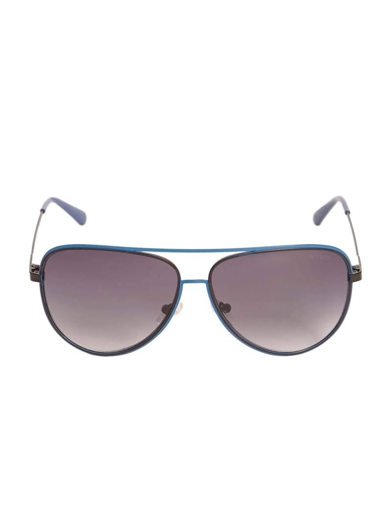 Guess Wesley Metal Aviator Zonnebril Heren Grijs | 4027-QCWAE