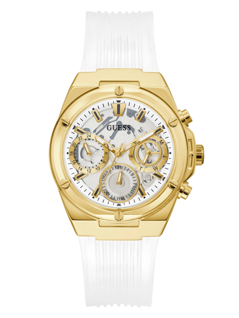 Guess White and Gold-Tone Multifunctioneel Horloge Dames Goud | 6248-JOUTF