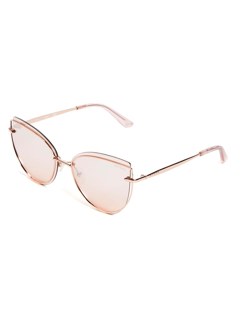 Guess Wired Cat Eye Zonnebril Dames Roze Goud | 8179-TGOJN