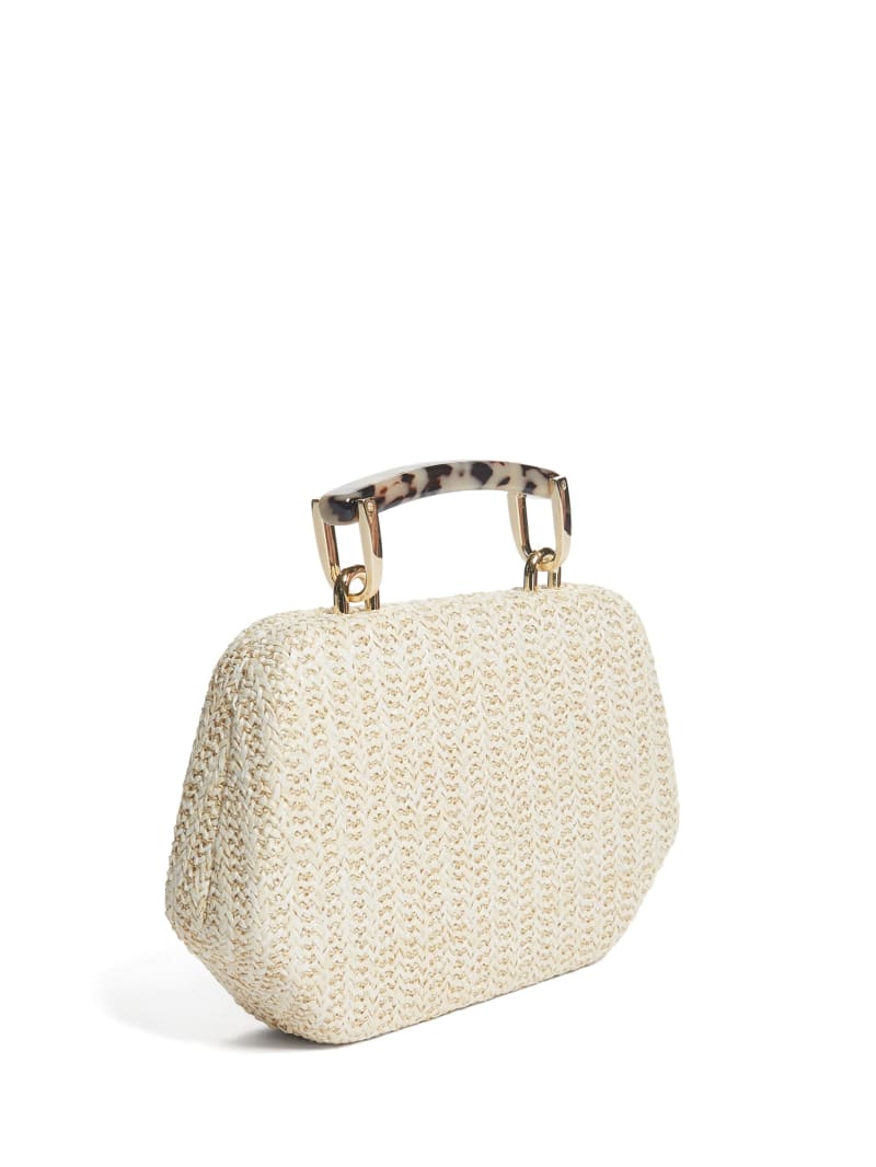 Guess Woven Clutch Handtas Dames Beige | 5170-ERJTK