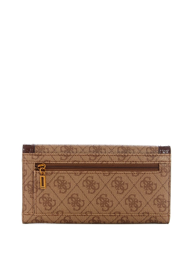 Guess Zadie Logo Multi Clutch Portefeuille Dames Bruin | 3178-BYUEW