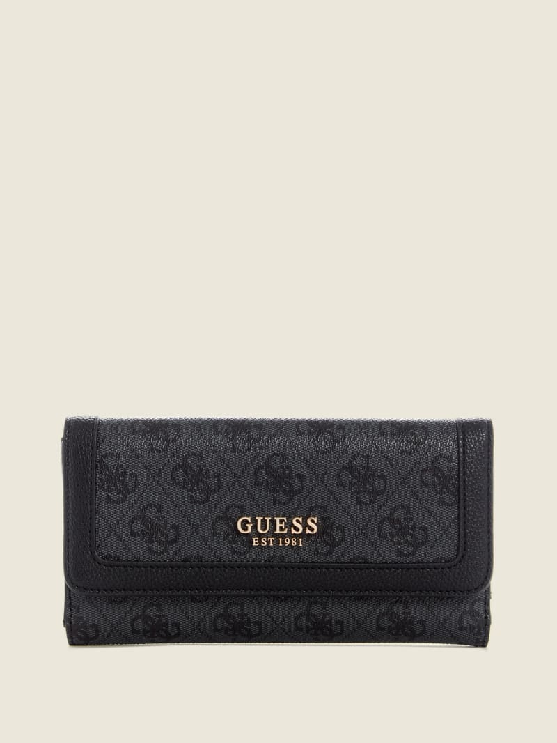 Guess Zadie Logo Multi Clutch Portefeuille Dames Zwart | 4581-HJEDU