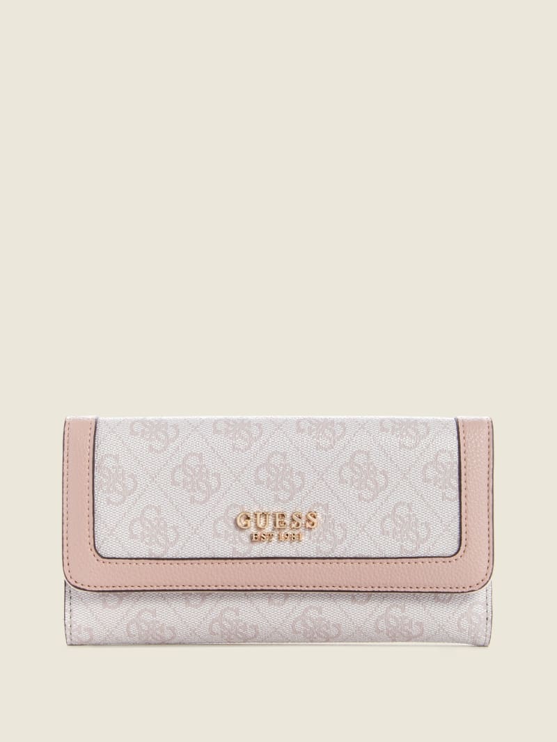 Guess Zadie Logo Multi Clutch Portefeuille Dames Roze | 7213-TLGKH