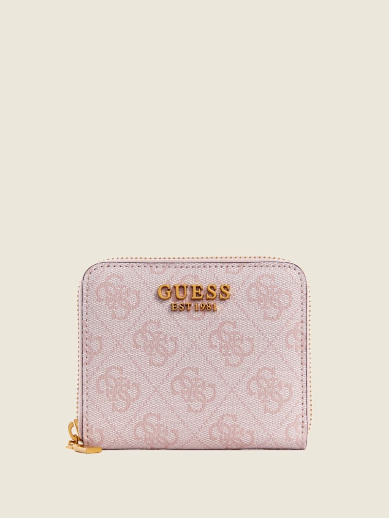 Guess Zadie Small Logo Zip-Around Portefeuille Dames Roze | 4025-IHQDF