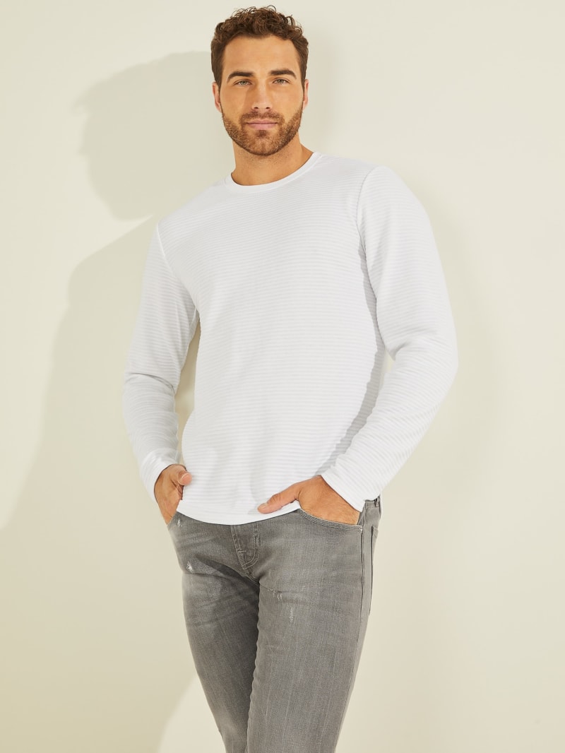 Guess Zuma Long-Sleeve Tee T-shirts Heren Wit | 2803-UHYLP