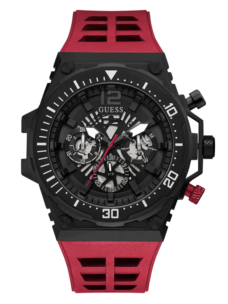 Guess and Red Multifunctioneel Horloge Heren Rood | 6541-BUYOA